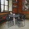 Regency Kahlo Round Table & Chair Sets, 36 W, 36 L, 29 H, Wood, Metal, Polypropylene Top, Grey TPL36RNDGYCM44BK - alternate 1